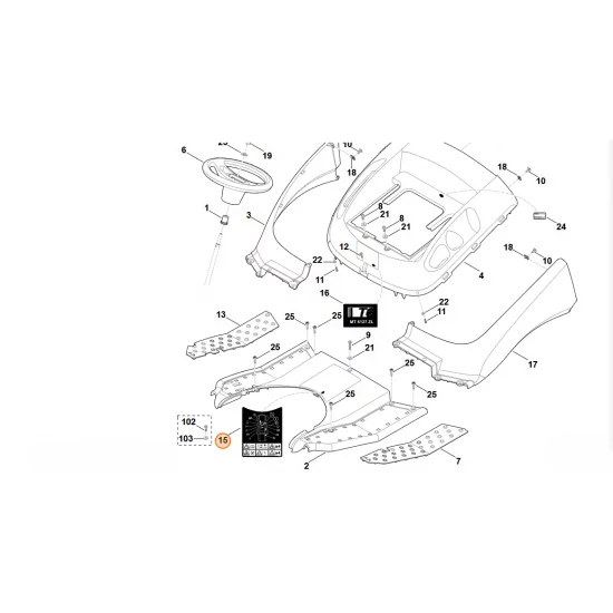 Stihl   Wskazówka ostrzegawcza 6170 967 4455
